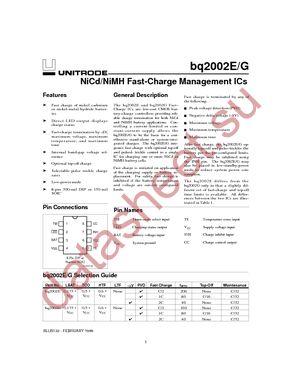 BQ2002EPN datasheet  